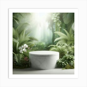 White Marble In The Jungle Art Print
