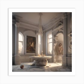 Room With Statues 9 Art Print