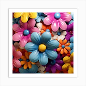 Colorful Flowers 28 Art Print