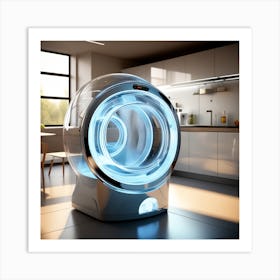 Futuristic Dishes Washing Machine (1) Art Print