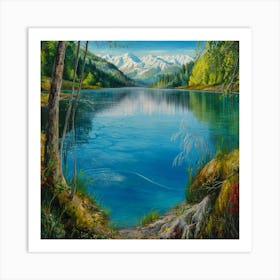 Lake In The Mountains 13 Art Print