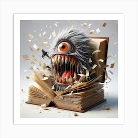 Monster In A Book 1 Art Print