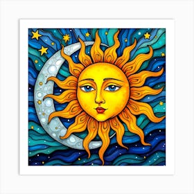 Sun And Moon Art Print