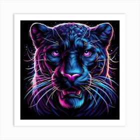 Psychedelic Tiger 1 Art Print