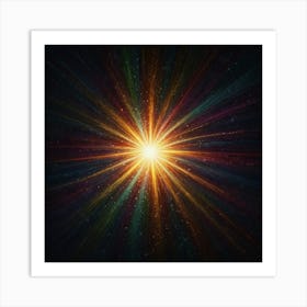 Bright Starburst Background Art Print