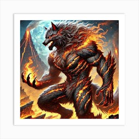 Ronan Ashheart Wolf Transformation Art Print