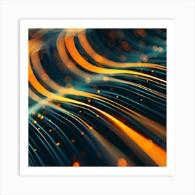 Abstract Light Lines 2 Art Print