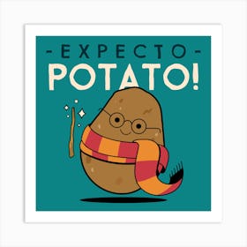 Expecto Potato - Potato Character Inspired By Harry Potter Art Print