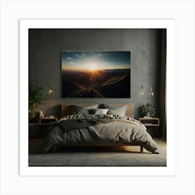 Sunrise Over The Mountains Art Print