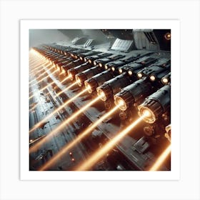 Point Defense Lasers Tharsis Class Carrier Art Print