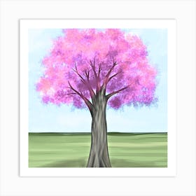 Pink Cherry Tree Art Print
