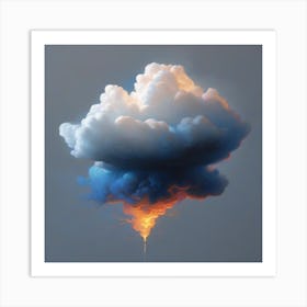 Lightning cloud Art Print