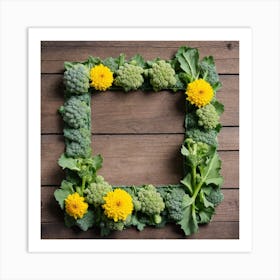 Frame Of Flowers 7 Art Print