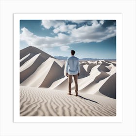 Man In The Desert 116 Art Print