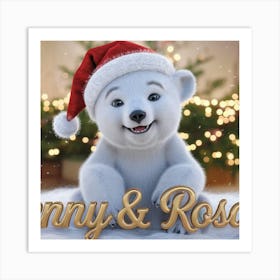 Holiday Cheer with a Festive Teddy Bear Art Print