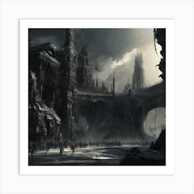 Dark Fantasy City Art Print