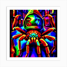 Psychedelic Street Tarantula Art Print