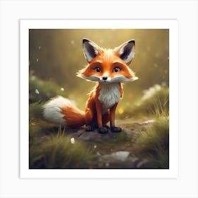 Cute little fox 1 Art Print