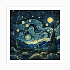 Starry Night 4 Art Print