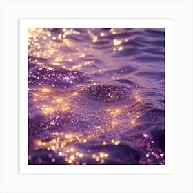 Purple Sparkles In The Water Art Print