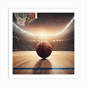 Basketball Court 2 Art Print