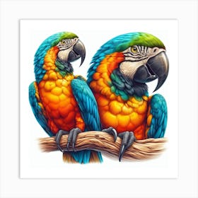 Parrot of Macaw Art Print