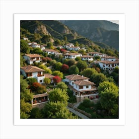 Greece Village Art Print