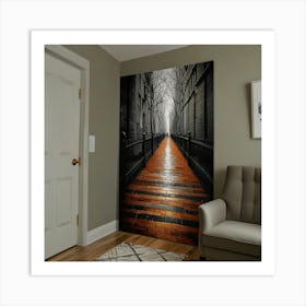 Boston Street Wall Mural Art Print