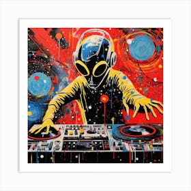 Alien Dj Art Print