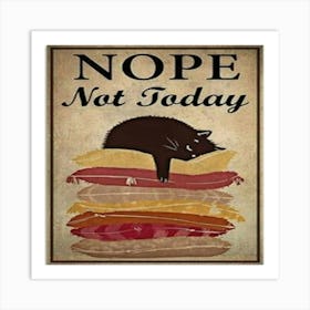 Black Cat Nope Art Print