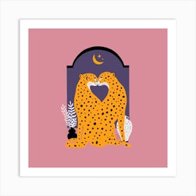 I Would Never Cheetah On You 2 Square Art Print