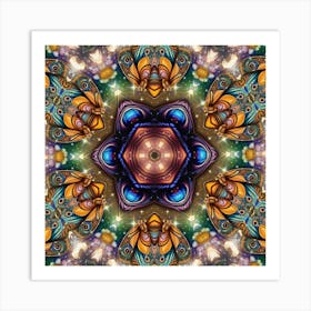 Psychedelic Mandala 18 Art Print