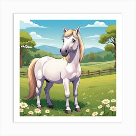 White Horse Art Print