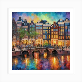 Amsterdam S Bustling Streets Alive With Colorful Impure art print 1 Art Print