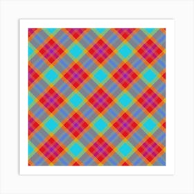 Plaid Fabric 185 Art Print