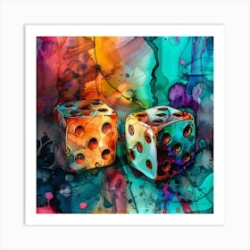 Dice Painting Art Print