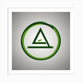 Green Triangle Logo Art Print