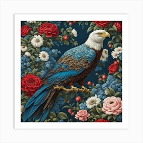 Eagle In Bloom Art Print