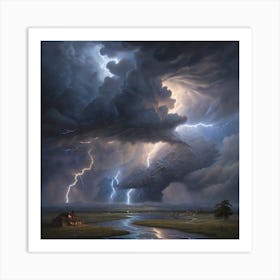 Lightning Storm Art Print