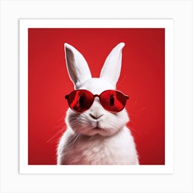 Rabbit In Sunglasses Art Print