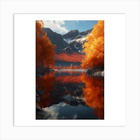 Autumn Trees In The Mountains Art Print