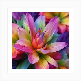 Rainbow Hibiscus Art Print