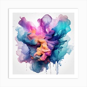 Colorful Ink Splash 1 Art Print