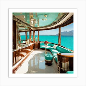 Interior Of A Luxury Yacht Art Print