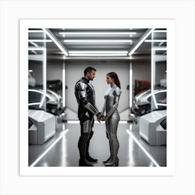 Futuristic Couple 161 Art Print