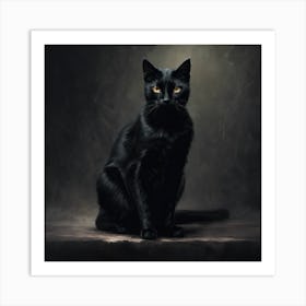 Black Cat 2 Art Print