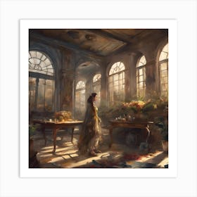 Girl In A Room Art Print