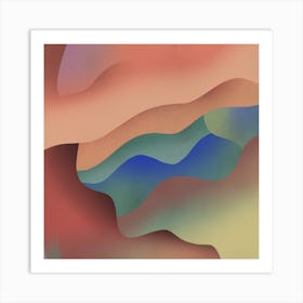 Disappearing Lines Square Art Print