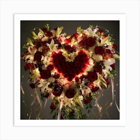 Heart Shaped Arrangement Art Print