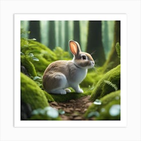 Rabbit In The Forest 63 Art Print